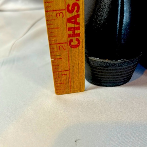 Sonoma Black Faux Leather Ankle Boots Zip Side Block Heel NWT Women’s - Picture 2 of 6